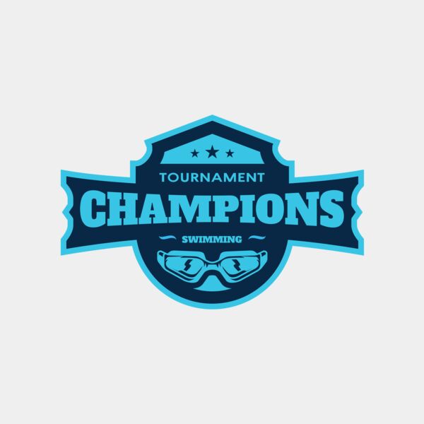 Champions Tournament Swimming logo template Thumbnail