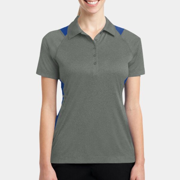 Ladies Heather Colorblock Contender Polo Thumbnail