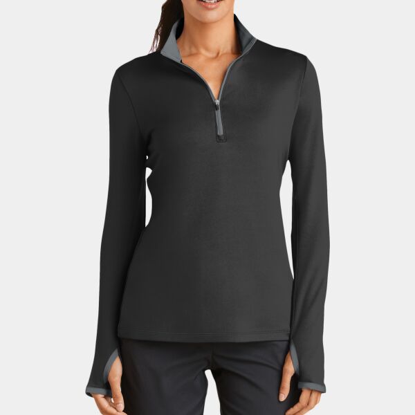 Ladies Dri FIT Stretch 1/2 Zip Cover Up Thumbnail