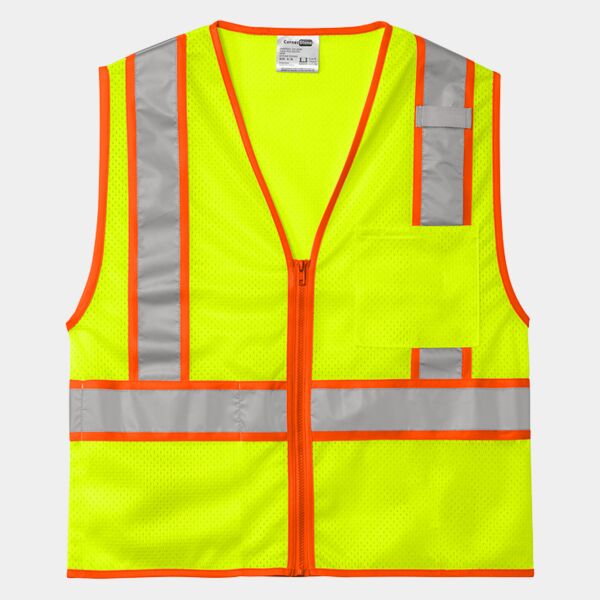Ansi 107 Class 2 Mesh Zippered Two Tone Vest Thumbnail